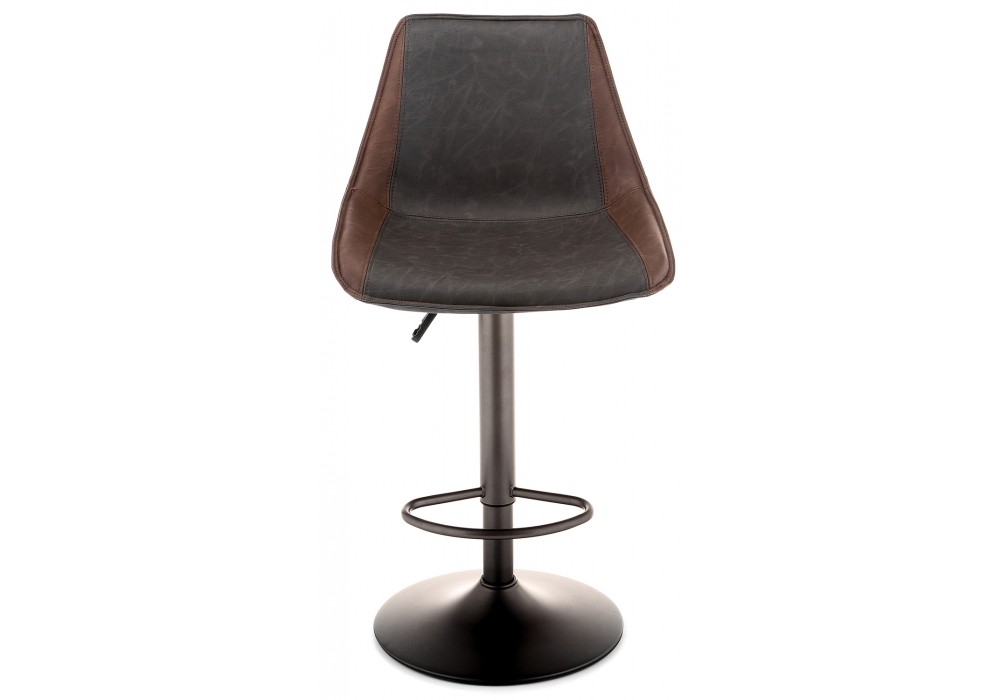 Барный стул серый / коричневый с регулировкой высоты