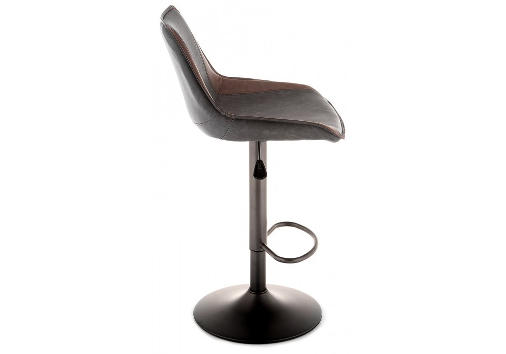 Барный стул серый / коричневый с регулировкой высоты