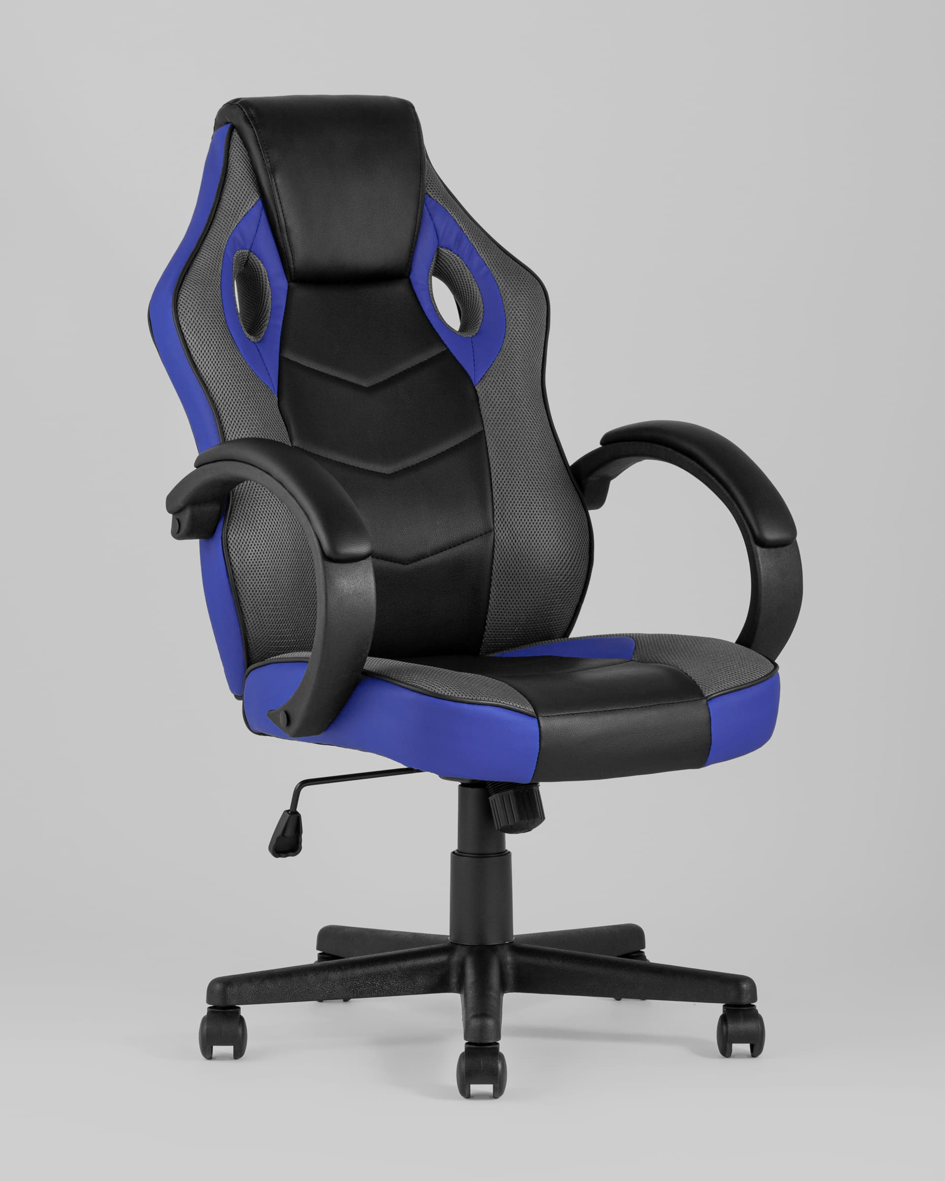 Кресло игровое TopChairs Sprinter синее для долгой работы или игры за компьютером.
