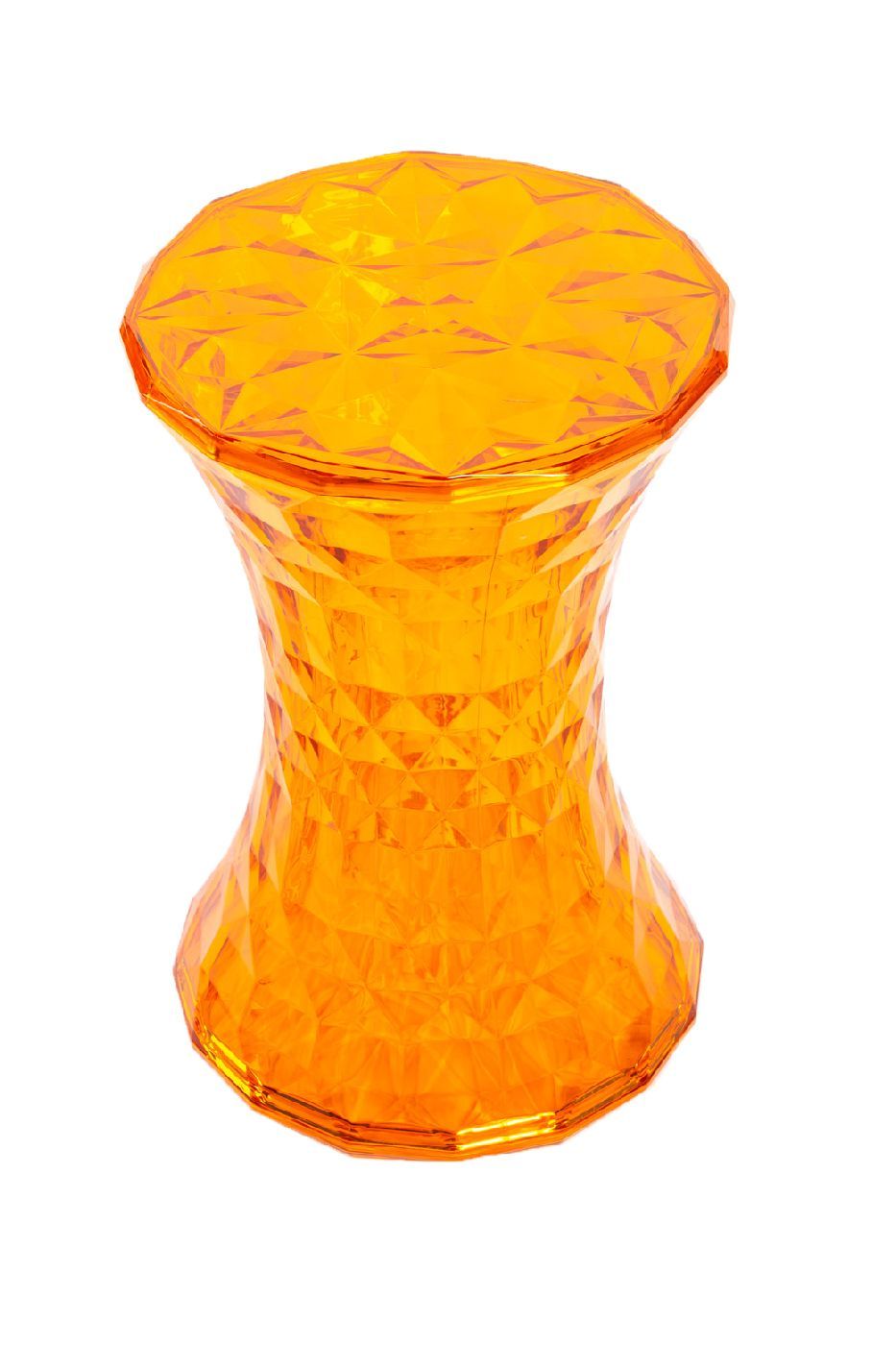 Стул - пуф Stone прозрачный оранжевый