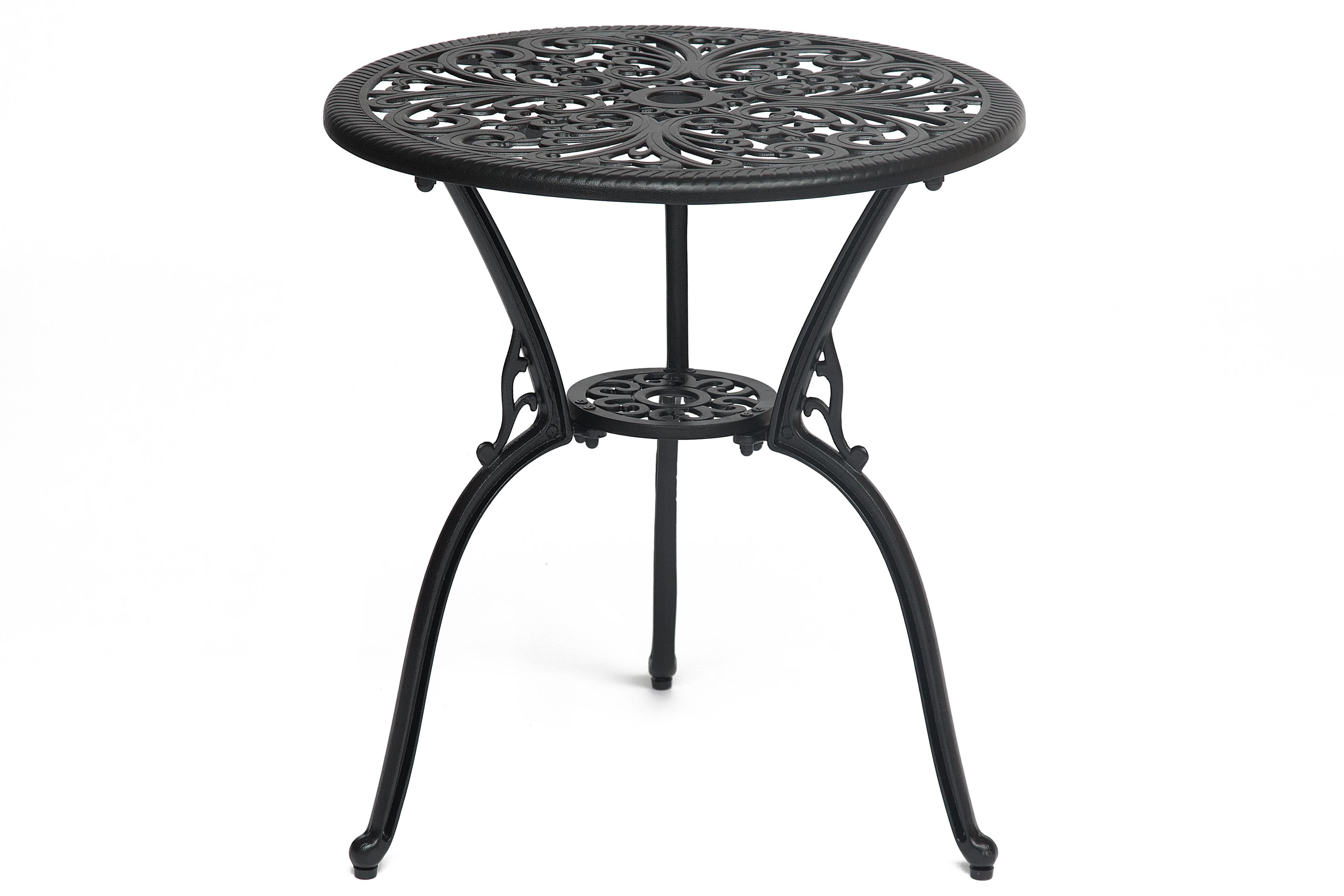 Комплект Secret De Maison Romance (стол +2 стула) алюминиевый сплав, D60/H67, 53х41х89см, черный (10668)