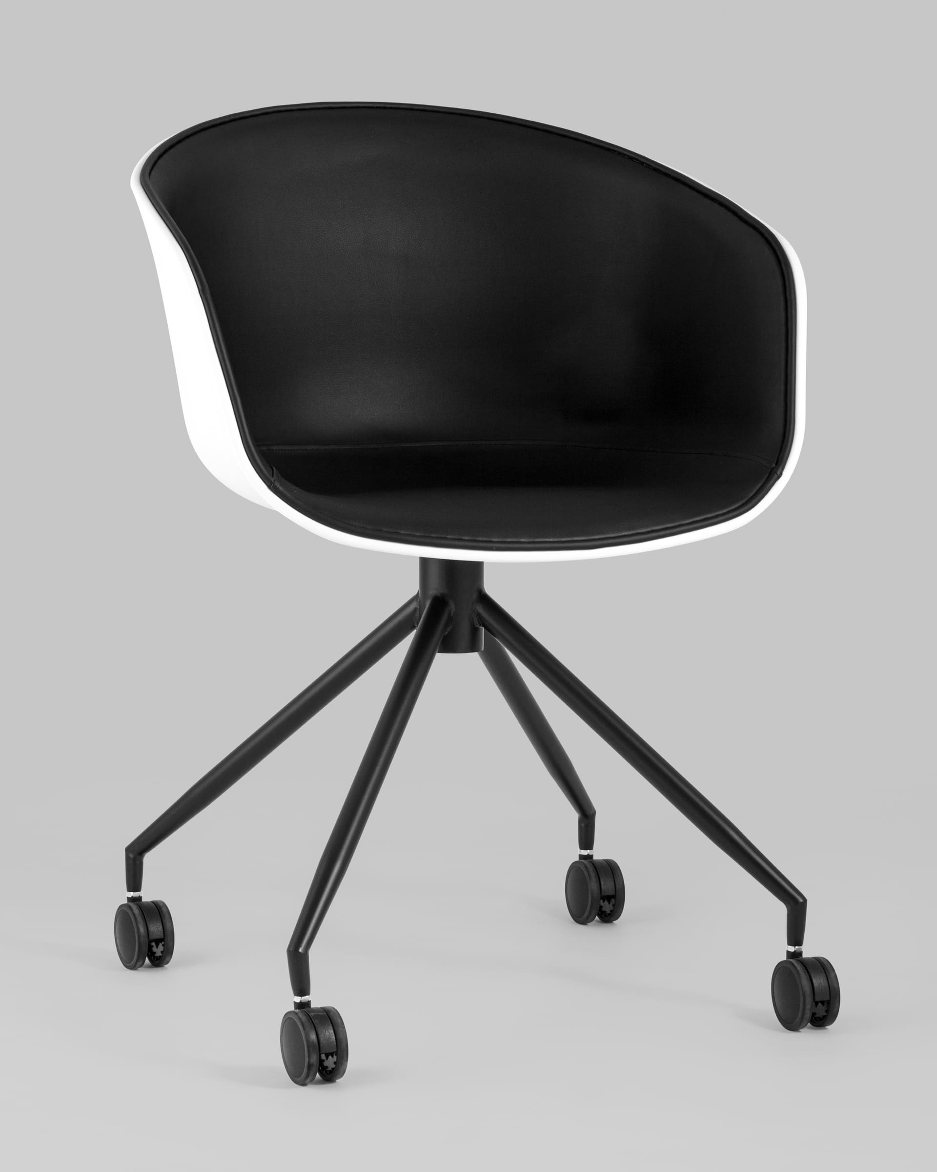 Кресло офисное LIBRA экокожа белый/черный