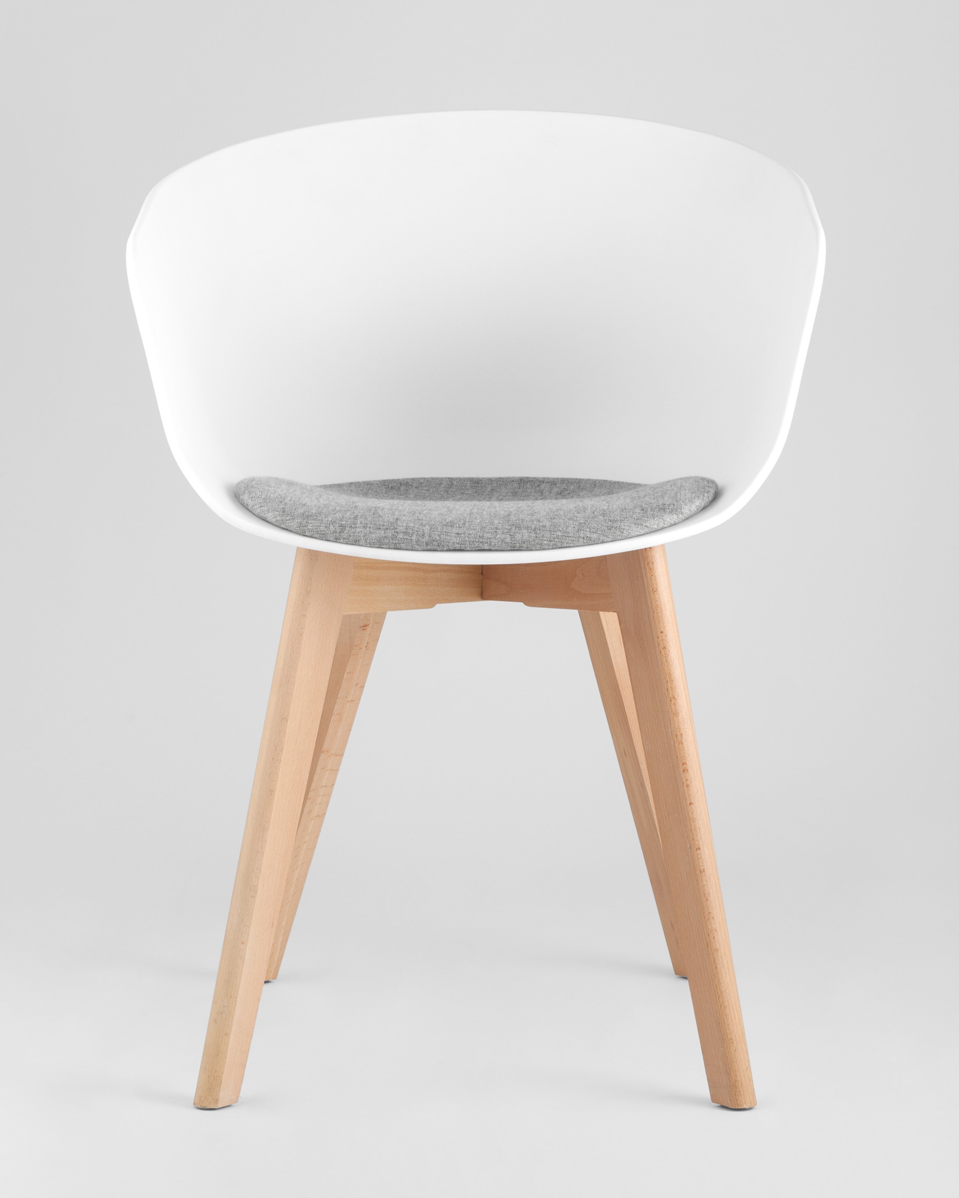 Кресло LIBRA Soft БЕЛОЕ белый пластик, съемная подушка, массив бука