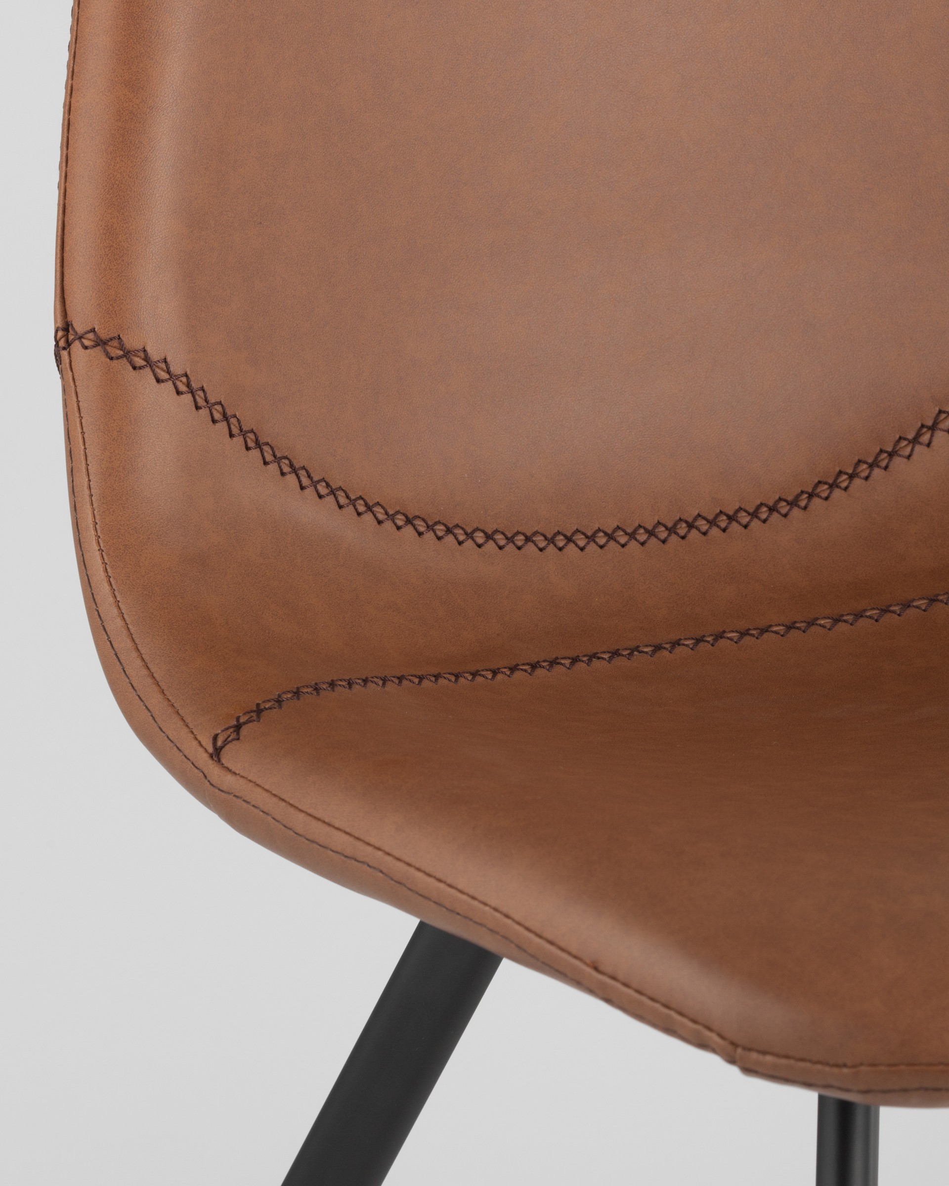 Стул Саксон коричневый, удобное сиденье, металлические ножки
