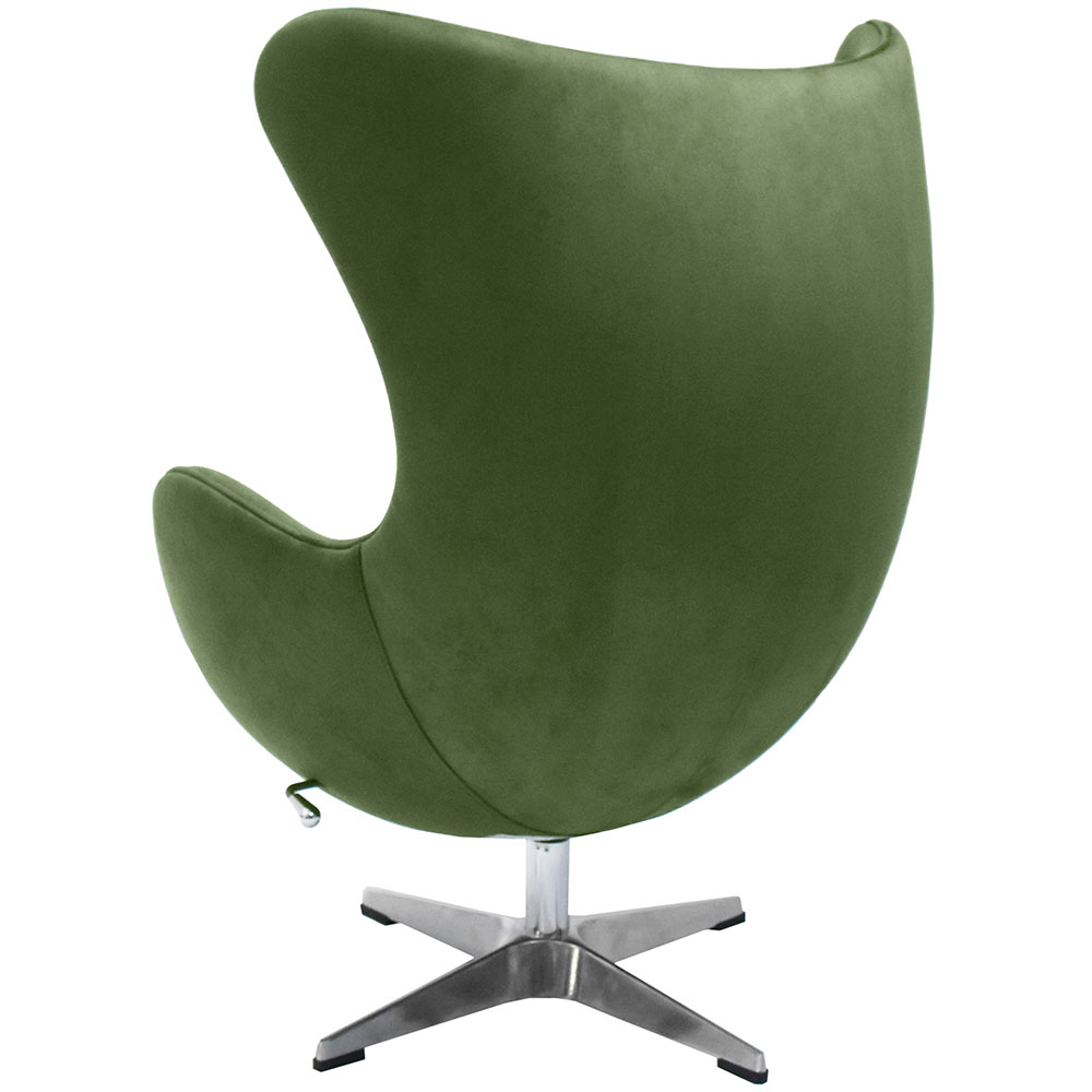 Кресло EGG CHAIR зеленый, искусственная замша