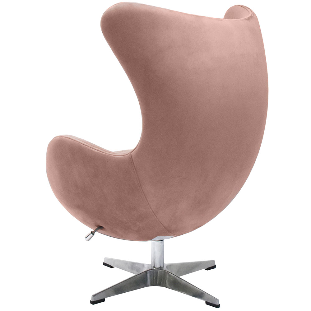 Кресло EGG CHAIR пыльно-розовый, искусственная замша
