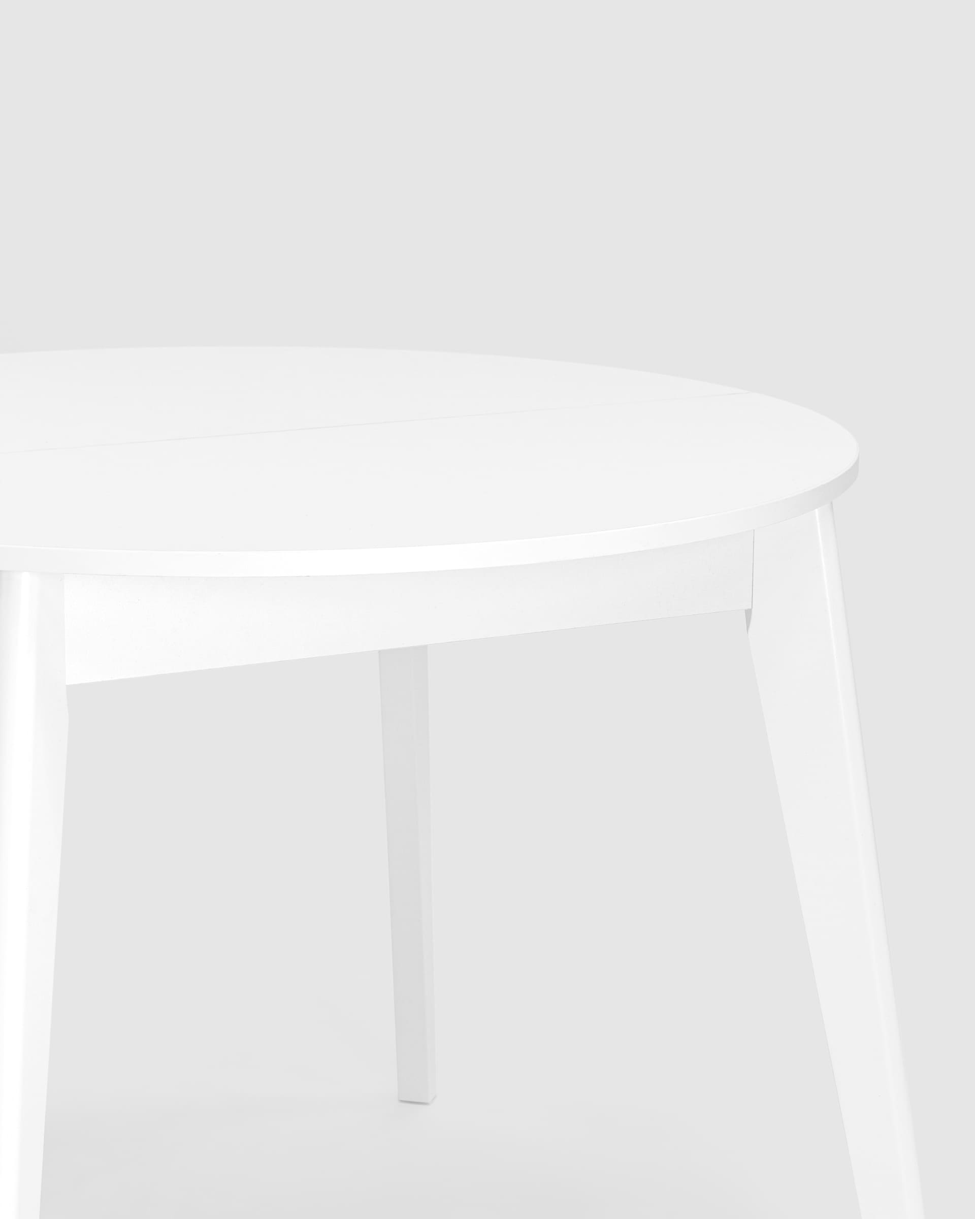 Стол Rondo диаметр 100 см белый, раскладывается до 135 см