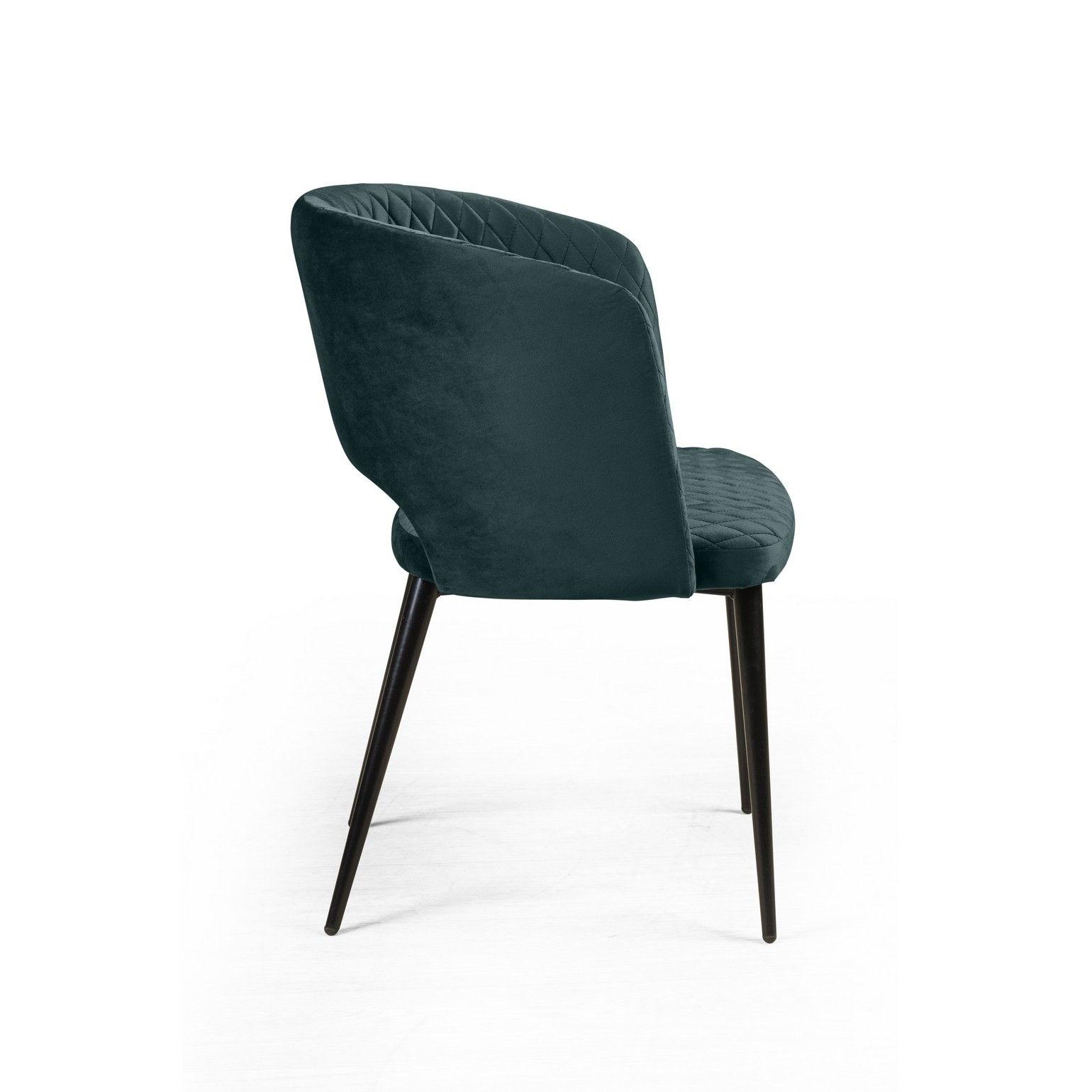 Кресло William ромб, бархат зелёный 19/ черный конус