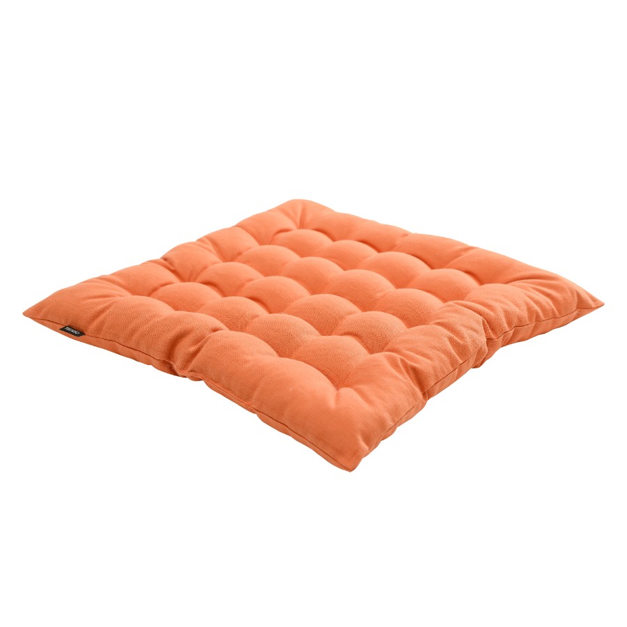 Подушка на стул из хлопка оранжевого цвета russian north, 40х40х4 см