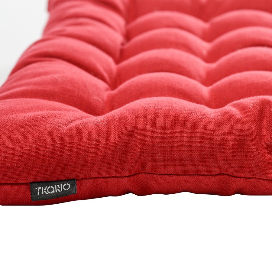 Подушка на стул из хлопка красного цвета russian north, 40х40х4 см