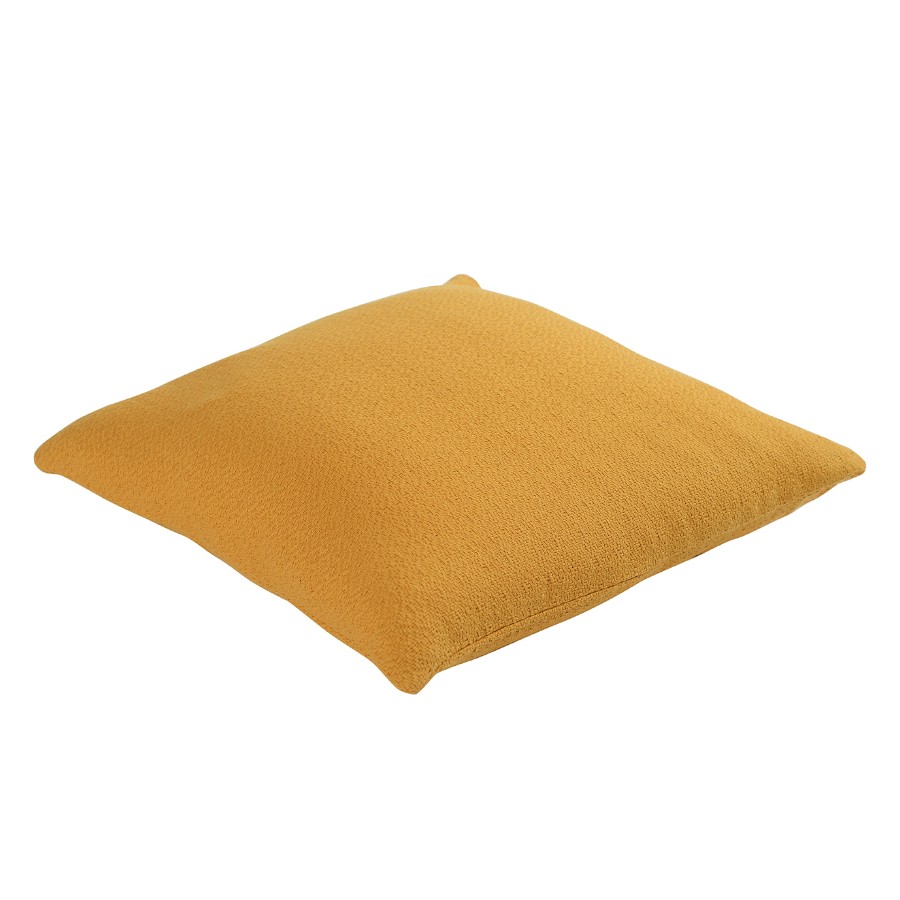 Подушка декоративная из хлопка фактурного плетения цвета шафрана из коллекции essential, 45х45 см
