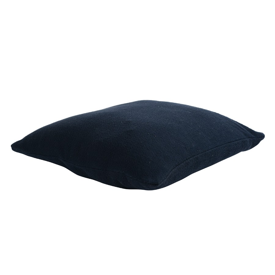 Подушка декоративная из хлопка фактурного плетения темно-синего цвета из коллекции essential, 45х45