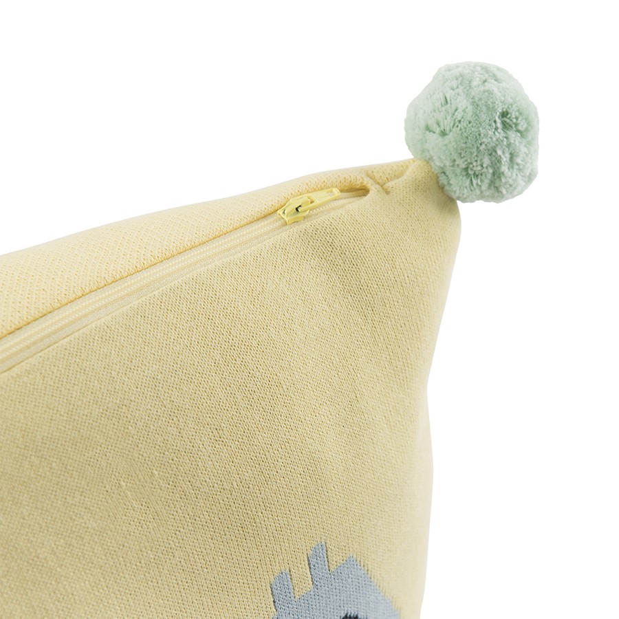 Подушка декоративная с помпонами Ежик ugo из коллекции tiny world 35х35 см