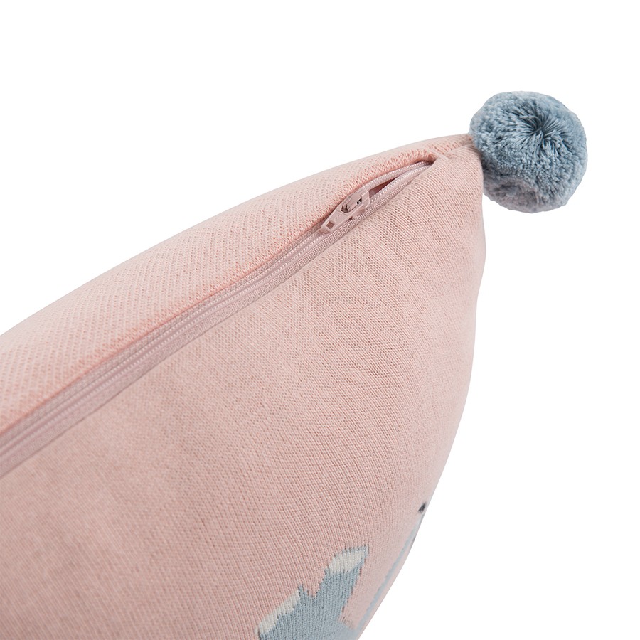 Подушка декоративная с помпонами Слоник lou из коллекции tiny world 35х35 см