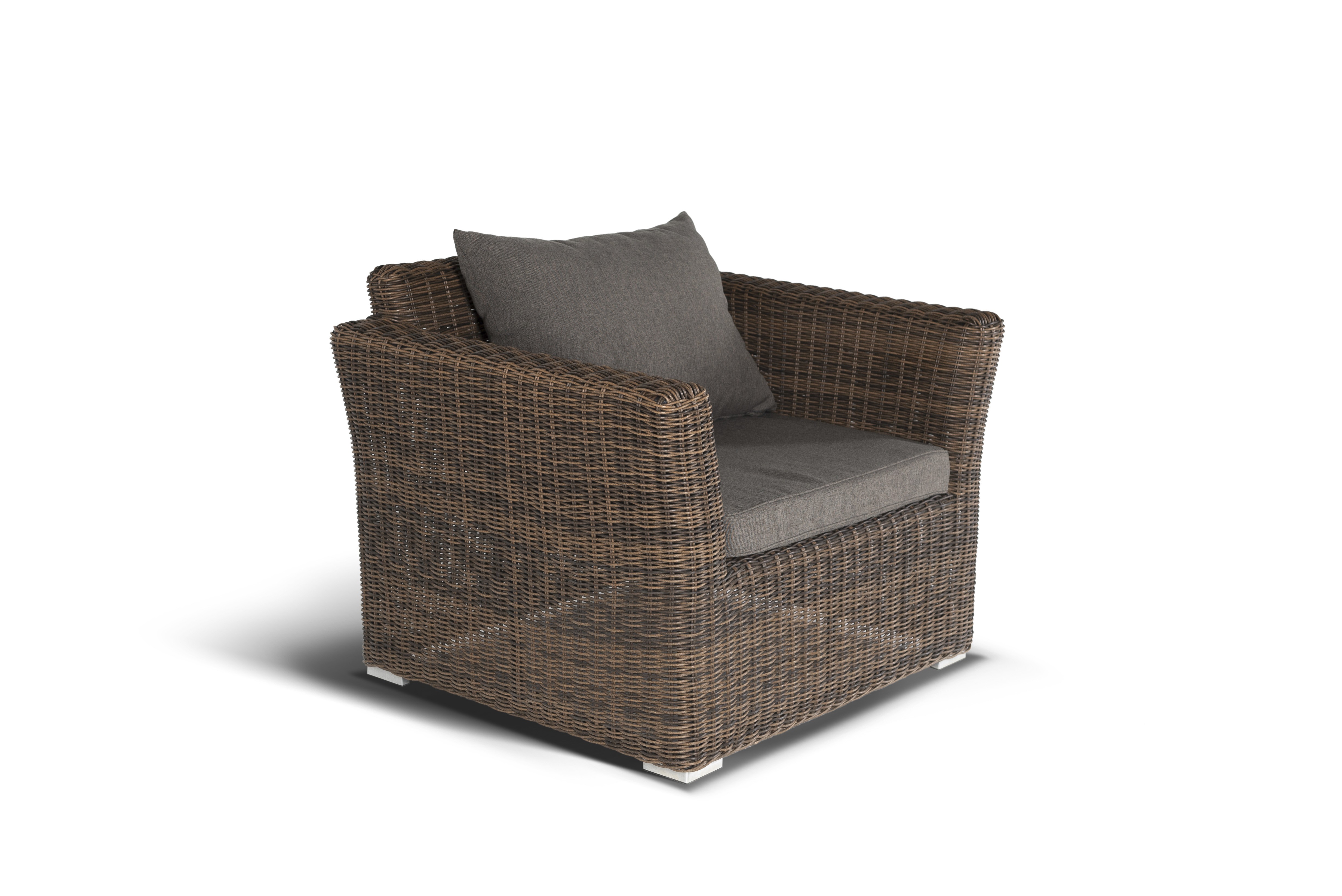 Кресло из искусственного ротанга, цвет коричневый "Капучино"