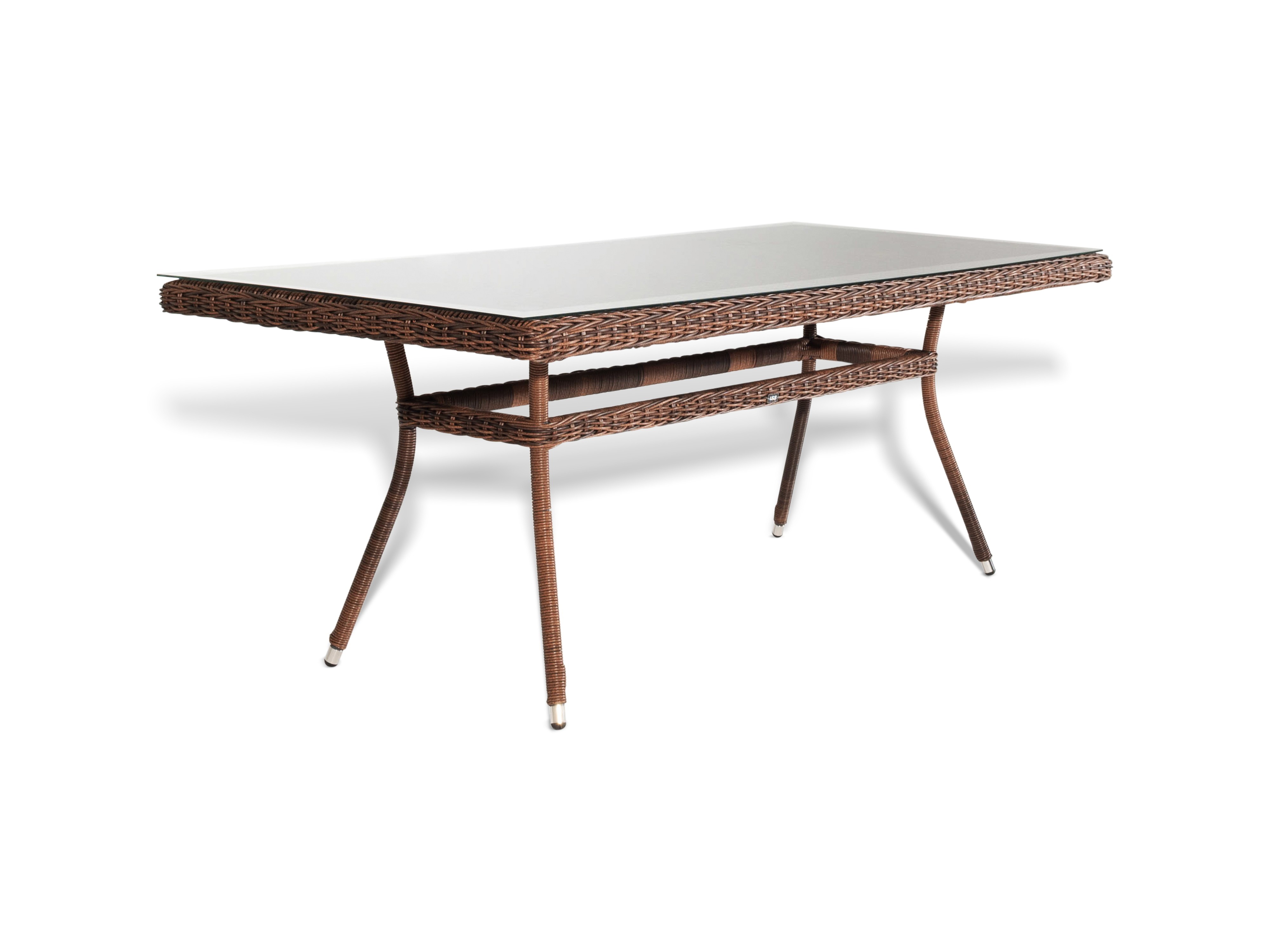 Плетеный стол из искусственного ротанга, цвет коричневый 200х90см "Латте"