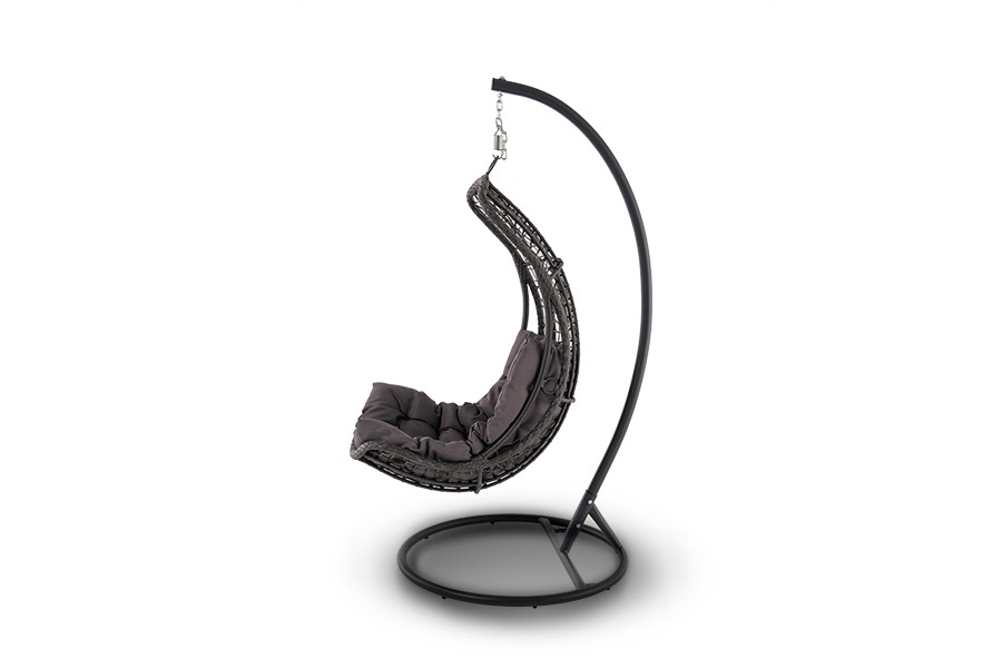 Подвесное кресло из искусственного ротанга, цвет коричневый "Виши"