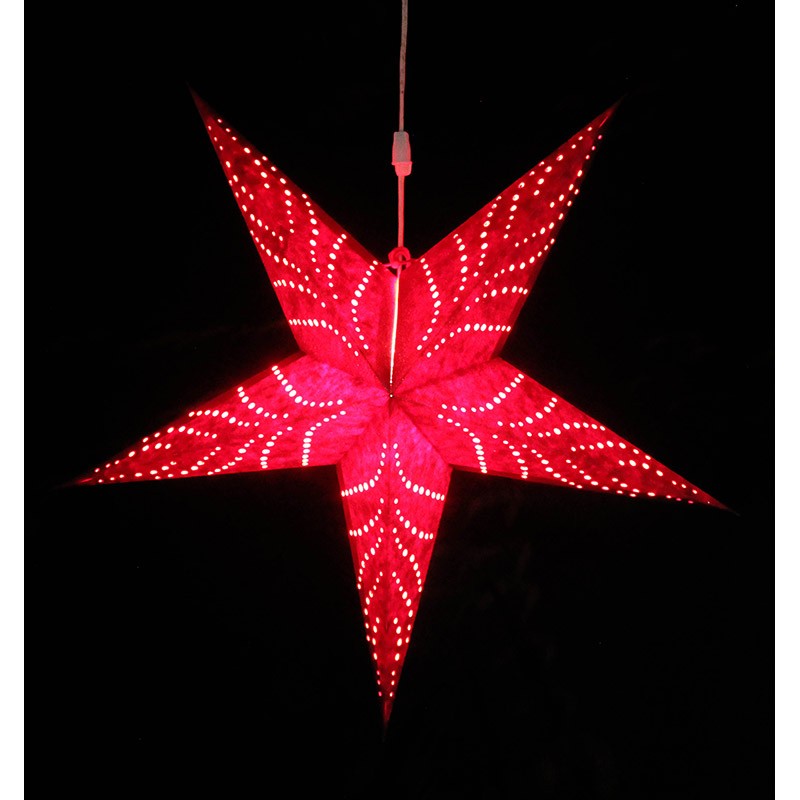 Led-светильник подвесной star 60 см., красный
