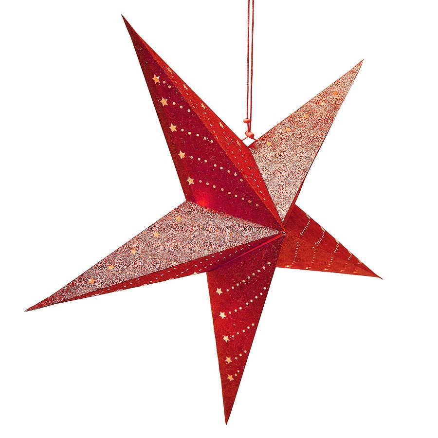 Светильник подвесной star с кабелем 3,5 м и патроном под лампочку e14, 60 см., красный