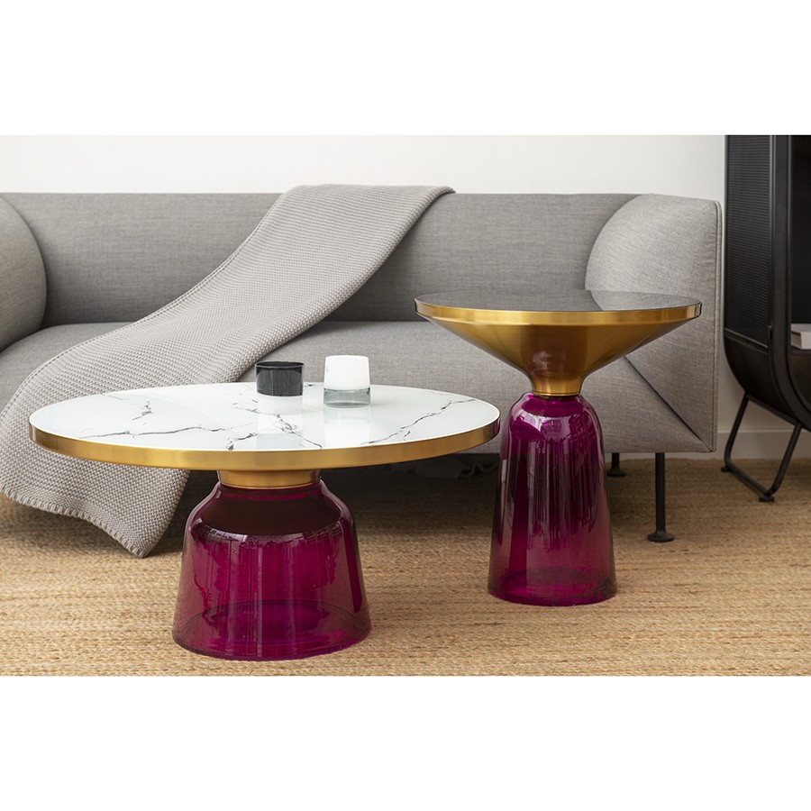 Столик кофейный Odd, Ø50 см, черный/фиолетовый