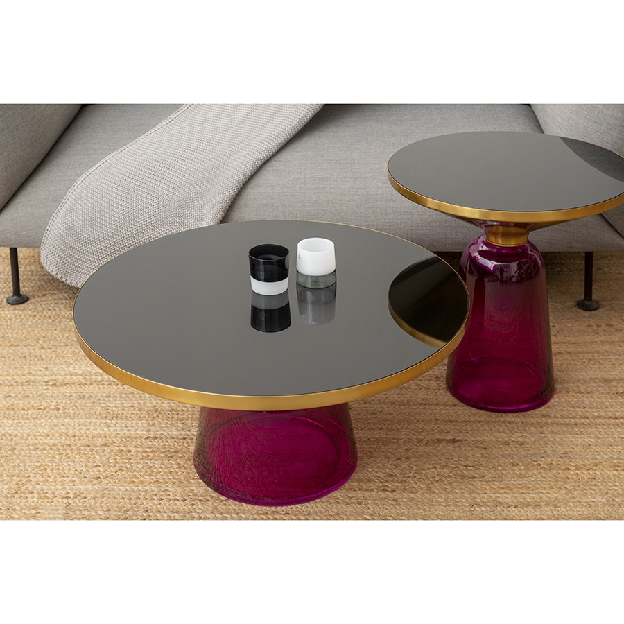 Столик кофейный Odd, Ø50 см, черный/фиолетовый