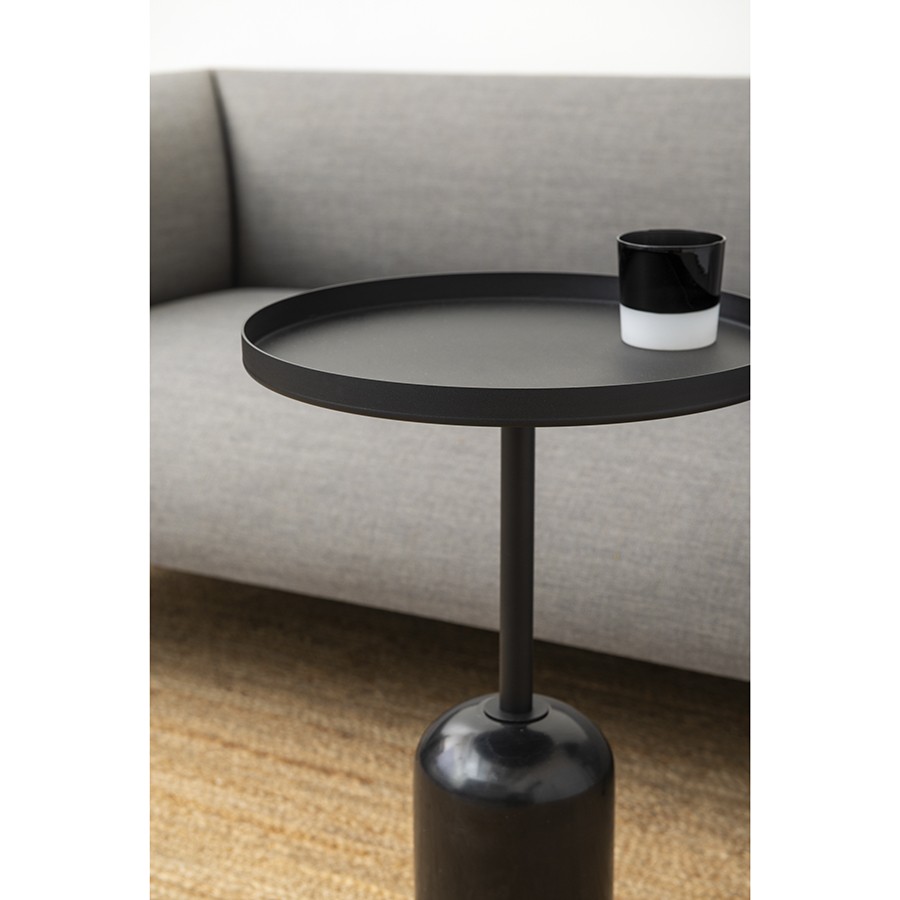 Столик кофейный Lars, Ø40х59 см, черный