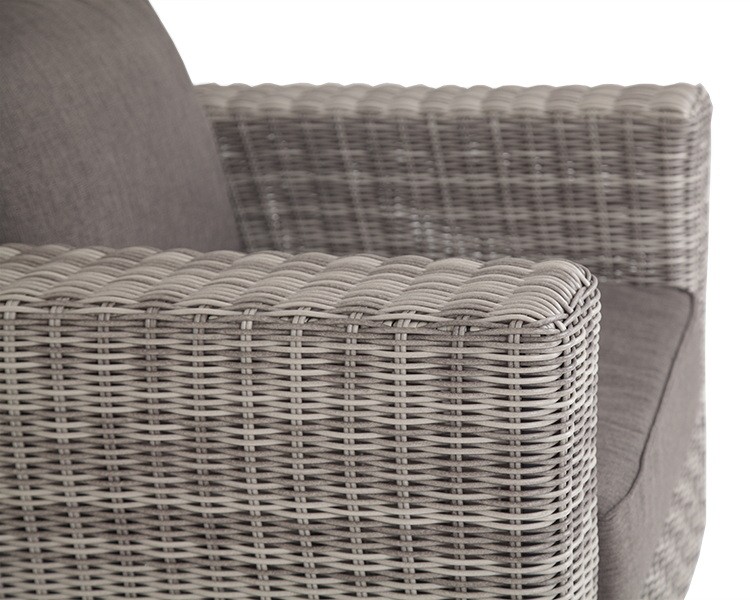 Кресло из искусственного ротанга Боно, цвет серый