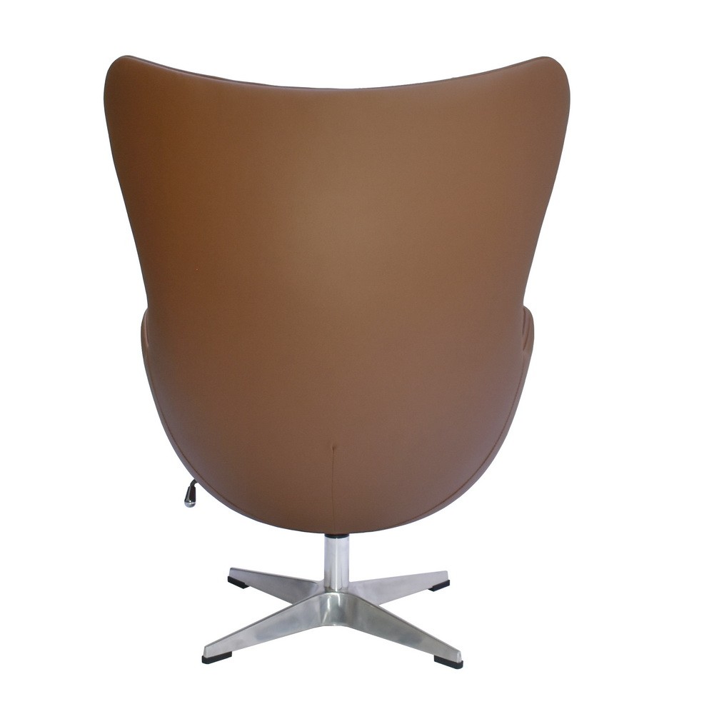 Кресло EGG CHAIR коричневый, натуральная кожа