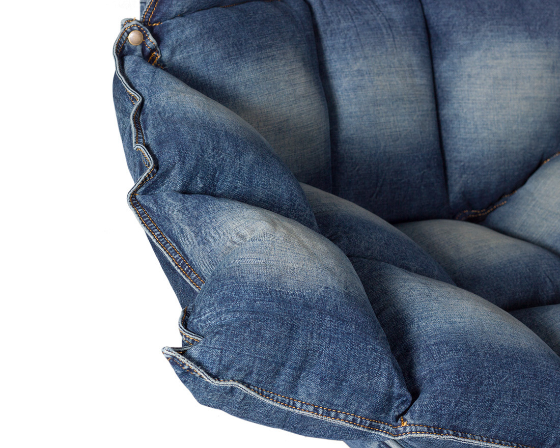 Кресло Husk Jeans джинсовая ткань
