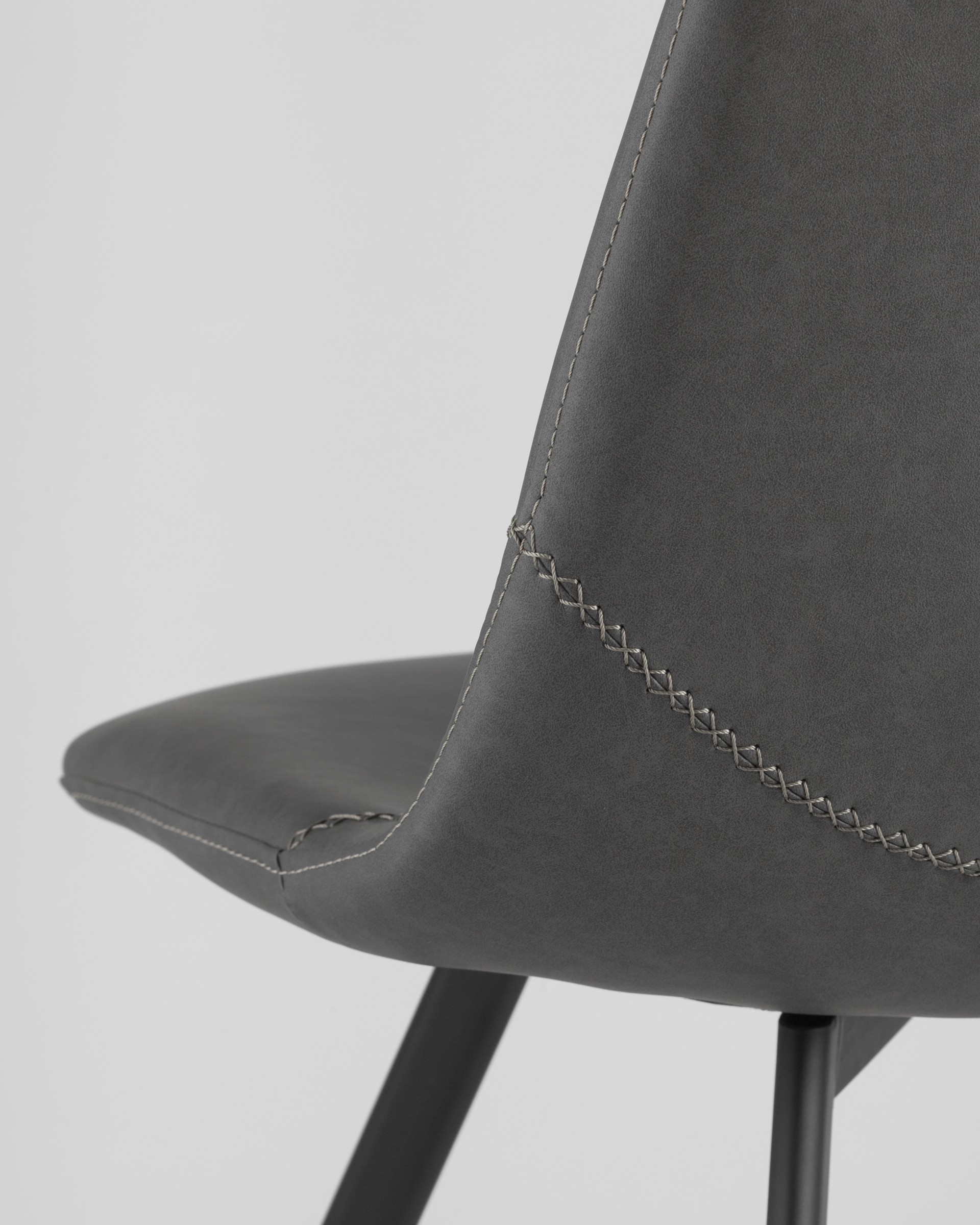 Стул Саксон серый, удобное сиденье, металлические ножки