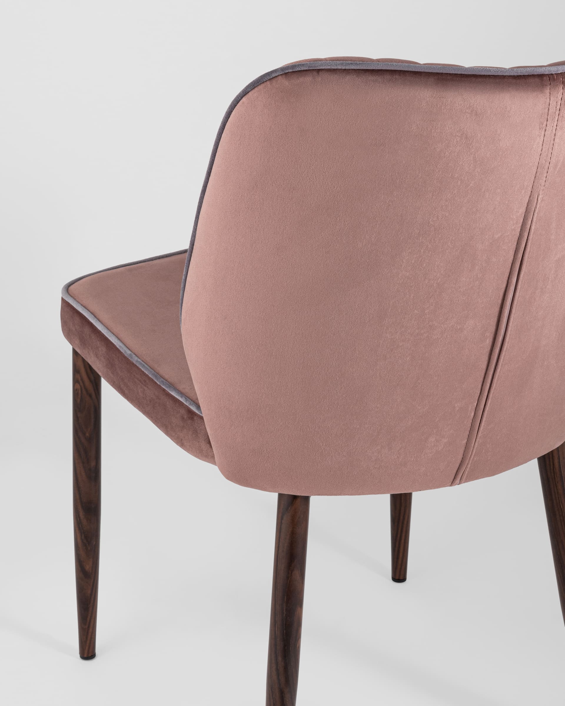 Стул Лоренс пыльно-розовый обивка мебельный велюр