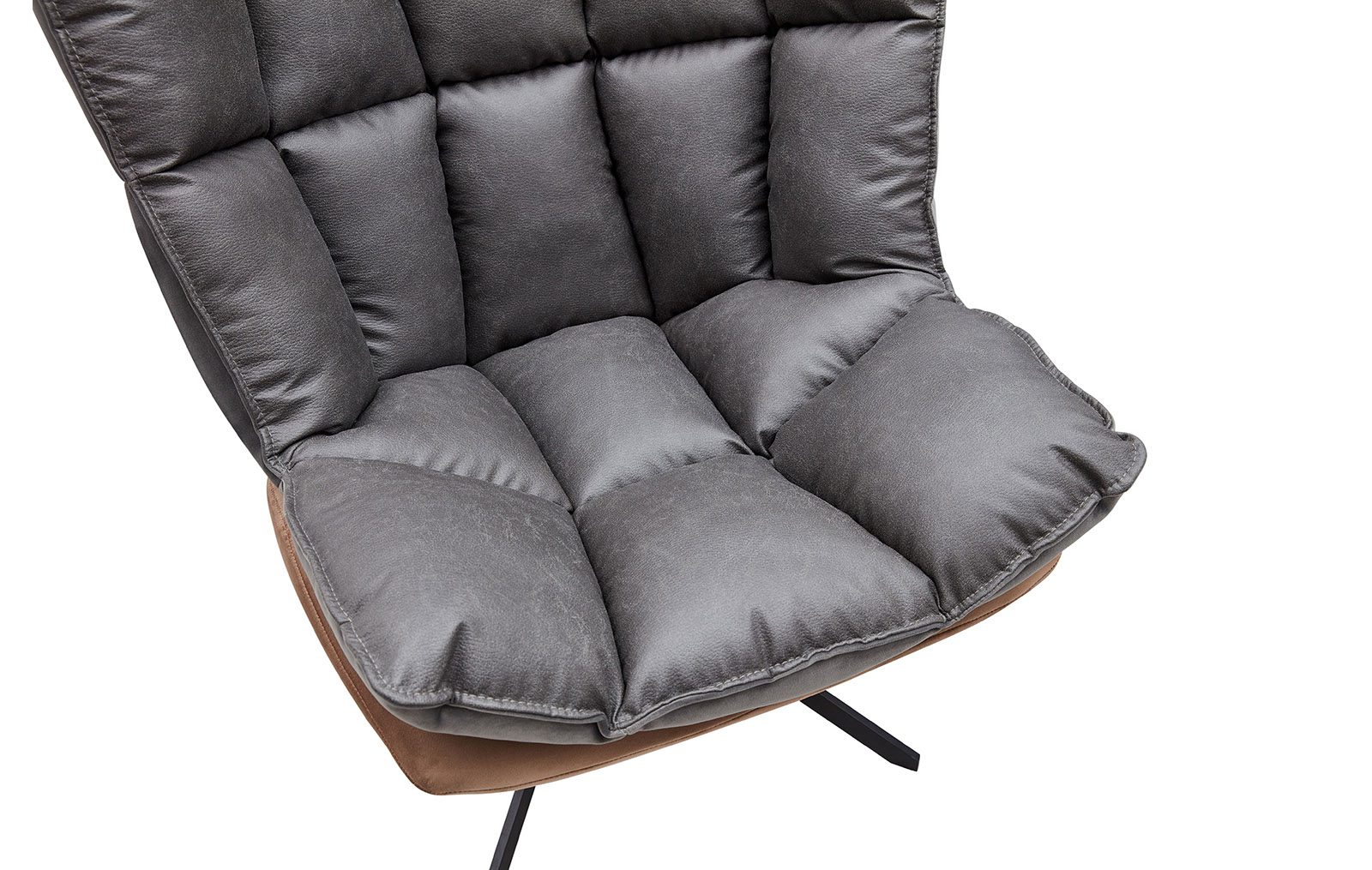Дизайнерское кресло вращающееся BROWN / Metal legs